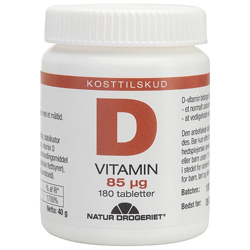 D3-vitamin 85 mcg, Super D - 180 tab - Natur Drogeriet