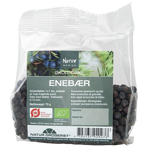 Enebær hele Økologisk  - 70 gram -  Natur-Drogeriet