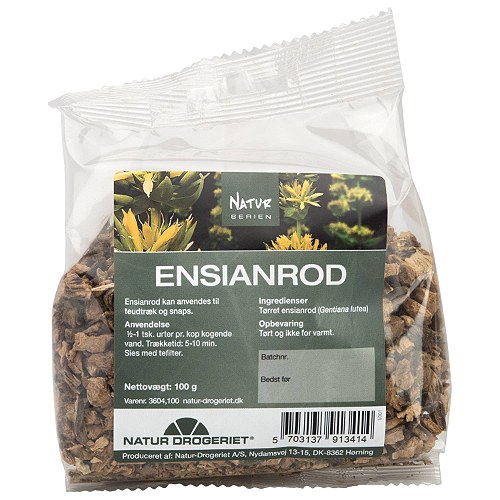 Ensianrod skåret - 100 gram - Natur Drogeriet