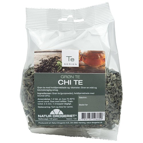 Grøn Chi the med hvidtjørn - 100 gr - Natur Drogeriet