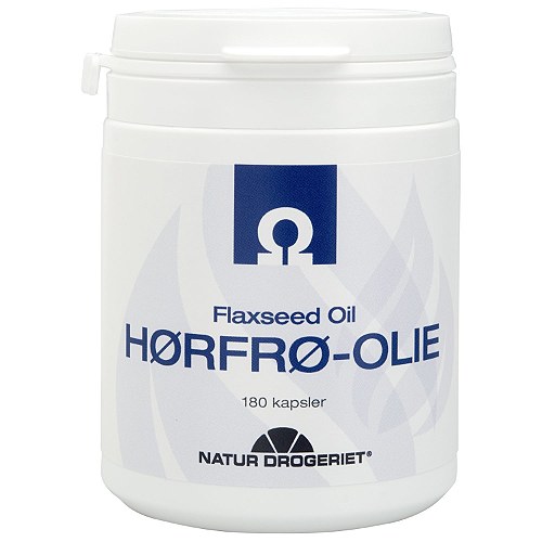 Hørfrøolie kaps 500 mg - 180 kapsler - Natur-Drogeriet