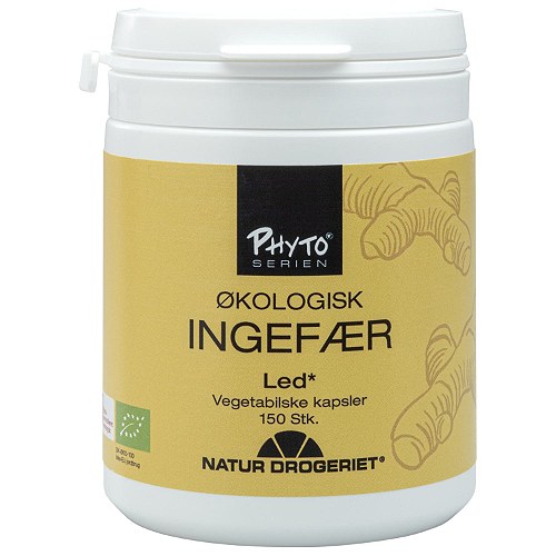 Ingefær kapsler Økologisk - 150 kapsler - Naturdrogeriet