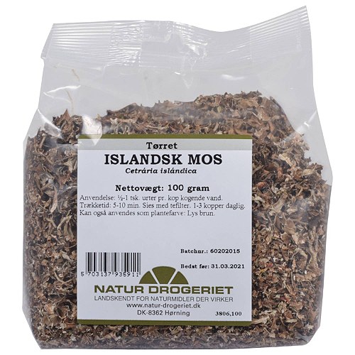 Islandsk mos  - 100 gram - Natur Drogeriet