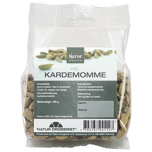 Kardemomme hel grøn - 100 gram - Natur Drogeriet