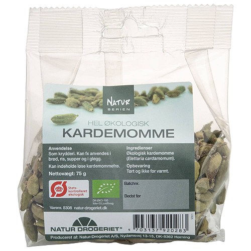 Kardemomme hel grøn Økologisk - 75 gram - Natur Drogeriet