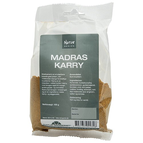 Karry madras stærk - 100 gr - Natur Drogeriet