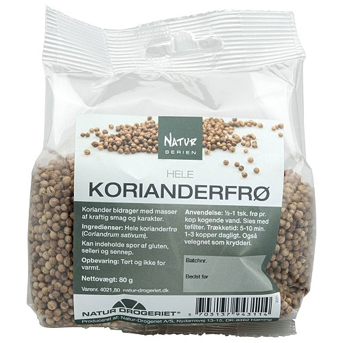 Korianderfrø hel - 80 gr - Natur Drogeriet