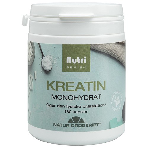 Kreatin monohydrat kapsler - 180 Kapsler - Nutri Serien
