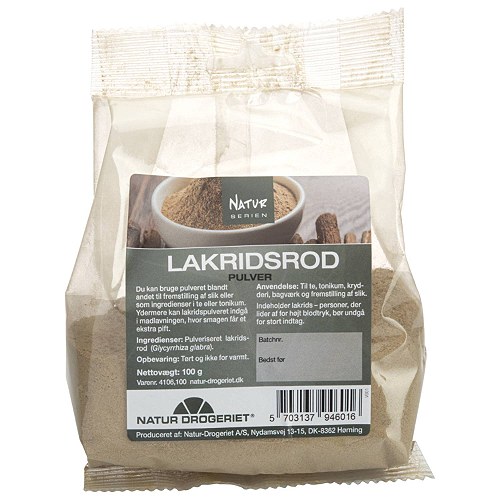 Lakridsrod pulver - 100 gr - Natur Drogeriet