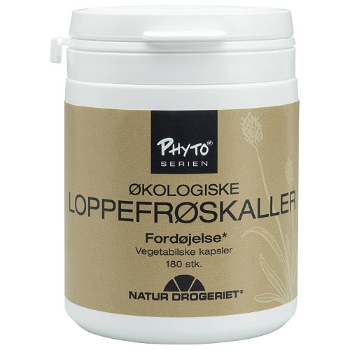 Loppefrøskaller kapsler Økologisk - 180 Kapsler - Natur-Drogeriet