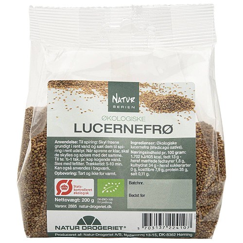Lucernefrø Økologisk - 200 gram - Natur Drogeriet