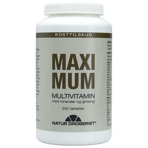 Maximum med ginseng - 200 tab - Natur Drogeriet