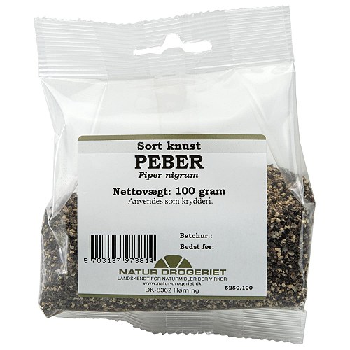 Peber sort knust - 100 gram - Natur Drogeriet