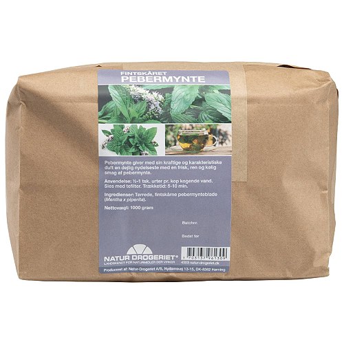 Pebermynte fint skåret - 1 kg - Natur Drogeriet