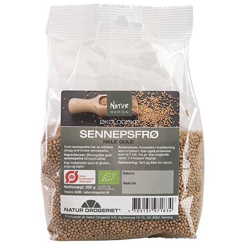 Sennepsfrø gul Økologisk- 250 gr - Natur Drogeriet