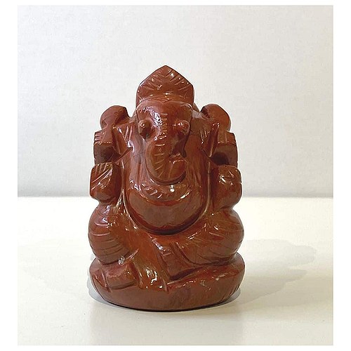 Ganesha Statue Rød Jaspis - 1 stk - 108 Blessings