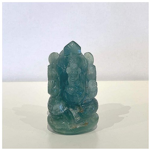 Ganesha Statue Grøn Fluorit - 1 stk - 108 Blessings