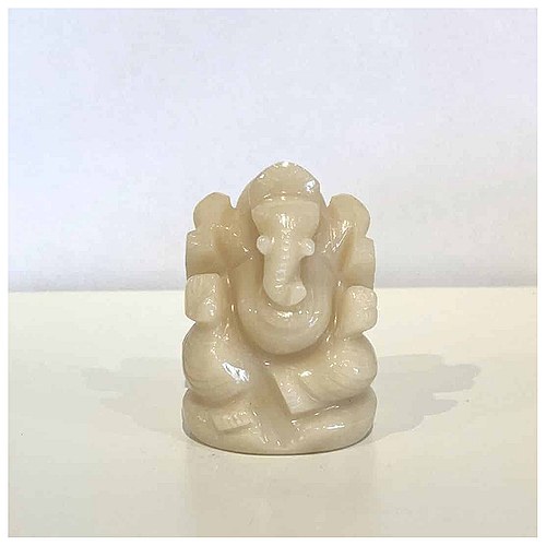 Ganesha Statue Blonde Agat - ca. 6 cm - 108 Blessings