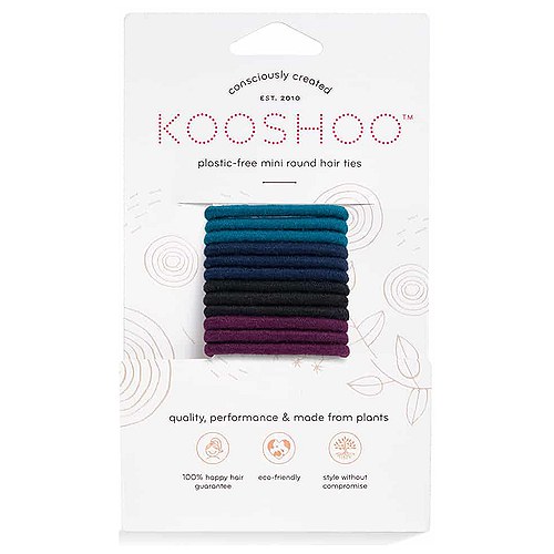 Hårelastikker Mini Dark Hues Økologisk - 12 stk - Kooshoo