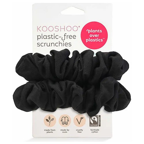 Hår Scrunchie Sort Økologisk - 2 stk - Kooshoo