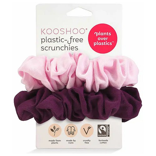 Hår Scrunchie Pink Beet Økologisk - 2 stk - Kooshoo