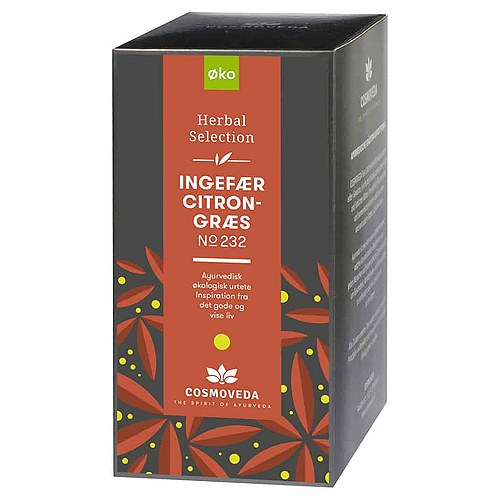 Ingefær Citrongræs Te Økologisk - 25 breve - Cosmoveda