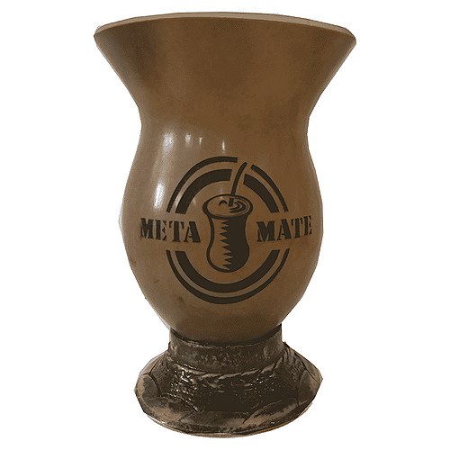 Yerba Mate Cuia Kalabas Meta Mate Logo - ca. 15 cm - Meta Mate
