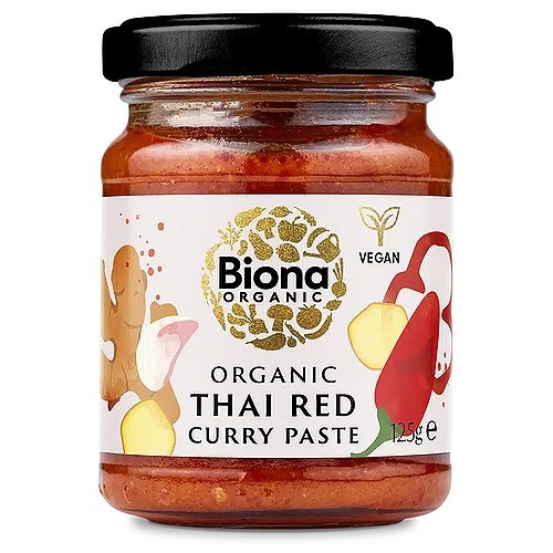 Thai Rød Karrypasta Økologisk - 125 gram - Biona