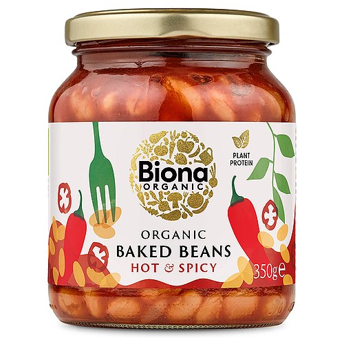 Baked Beans Hot & Spicy Økologisk - 350 gram - Biona