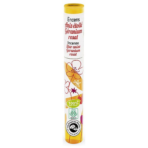 Herbosense Røgelse Rose Geranium & Stjerneanis - 30 pinde - Aromandise