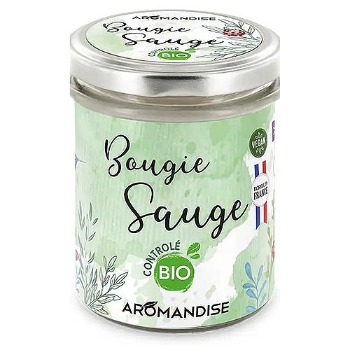 Duftlys Salvie Kokoslys Økologisk - 150 gram - Aromandise