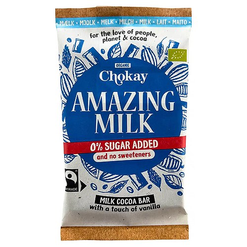 Amazing Milk Mælkechokolade 39% Økologisk - 70 gram - Chokay