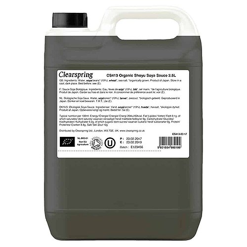 Shoyu Sojasauce Økologisk - 2,5 liter - Clearspring