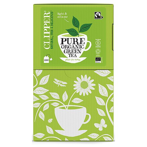 Grøn Te Fairtrade Økologisk - 250 breve - Clipper