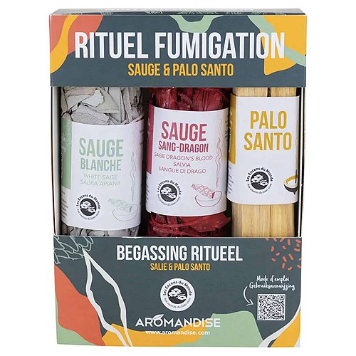 Renselsesritual Sæt med Salvie og Palo Santo - Aromandise