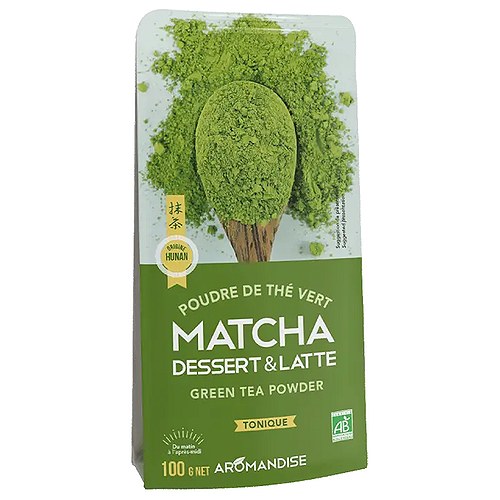Matchapulver til Dessert & Latte Økologisk - 100 gram - Aromandise