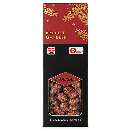 Brændte Mandler i Æske Økologisk - 80 gram - Økoladen