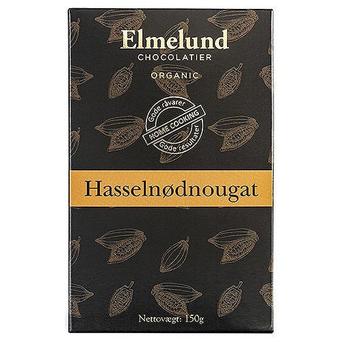 Hasselnøddenougat Økologisk - 150 gram - Elmelund