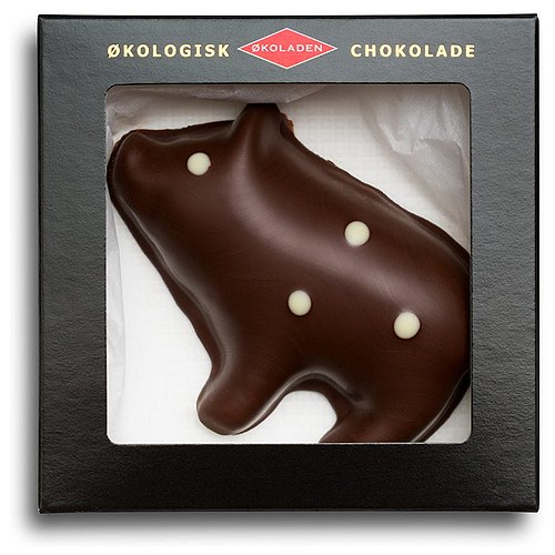 Marcipangris med Mørk Chokolade Økologisk - 40 gram - Økoladen