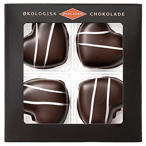 Marcipanhjerter 4 stk. Økologisk - 75 gram - Økoladen