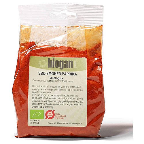 Paprika sød røget Økologisk  - 100 gram - Biogan - DISCOUNT PRIS