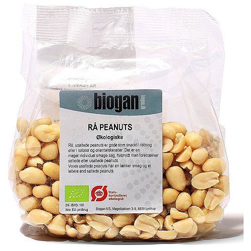 Peanuts rå Økologisk - 200 gr - Biogan