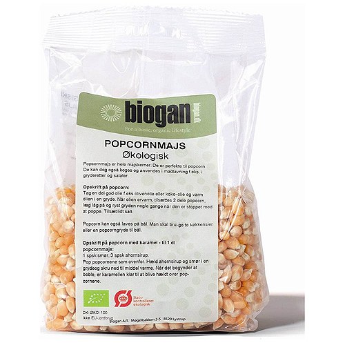 Popmajs Økologisk - 500 gr - Biogan 
