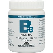 Niacin Nikotinamid 420 mg - 50 tab - Natur Drogeriet