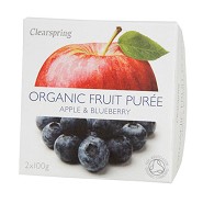 Frugtpuré Blåbær/æble Økologisk- 200 gr