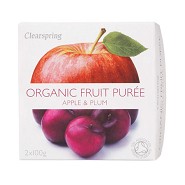 Frugtpuré Blomme/æble Økologisk - 200 gr - Clearspring