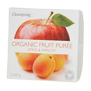 Frugtpuré Abrikos/æble Økologisk- 200 gr - Clearspring
