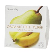 Frugtpuré Banan/pære Økologisk- 200 gr - Clearspring