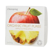 Frugtpuré Ananas/æble Økologisk- 200 gram - Clearspring