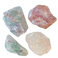 Regnbue fluorit krystal (rå) - 600 gram - De Rolsteen